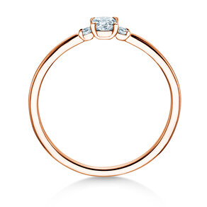 Anillo de compromiso Vivid Petite Cushion Cut en oro rosa