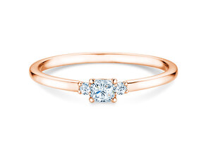 Anillo de compromiso Vivid Petite Cushion Cut en oro rosa