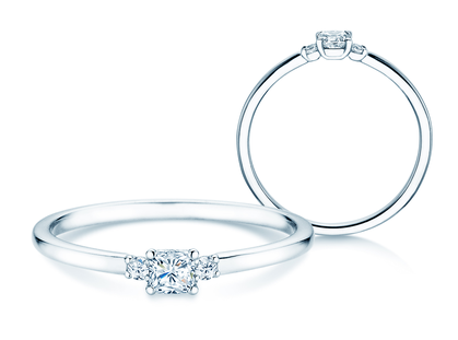 Anillo de compromiso Vivid Petite Cushion Cut