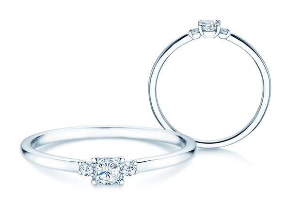 Anillo de compromiso Vivid Petite Cushion Cut