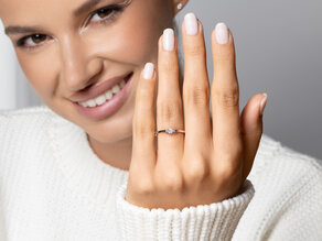 Anillo de compromiso Vivid Petite Diamond en 14K oro blanco con diamantes 0,20ct G/SI