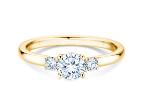 Anillo de compromiso  en 9K oro amarillo con diamantes 0,40ct G/SI