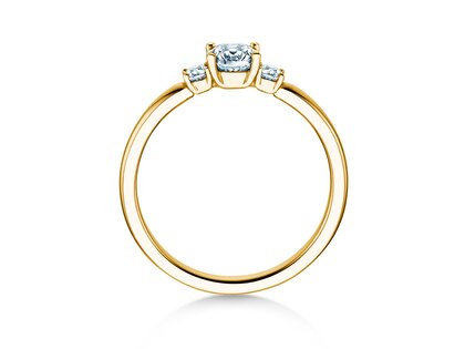 Anillo de compromiso  en 9K oro amarillo con diamantes 0,40ct G/SI