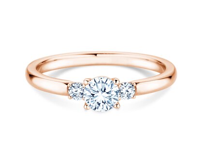Anillo de compromiso  en 9K oro rosa con diamantes 0,40ct G/SI