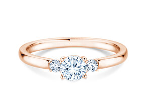 Anillo de compromiso  en 9K oro rosa con diamantes 0,40ct G/SI