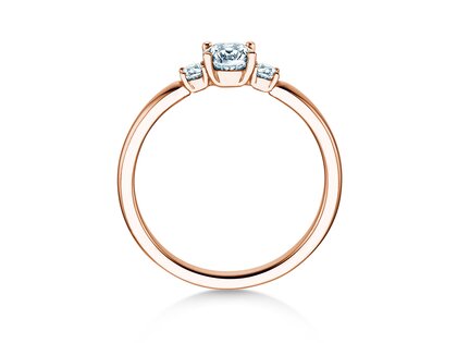 Anillo de compromiso  en 9K oro rosa con diamantes 0,40ct G/SI