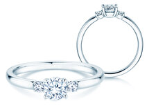 Anillo de compromiso Vivid Petite Diamond en platino 950/- con diamantes 0,40ct G/SI