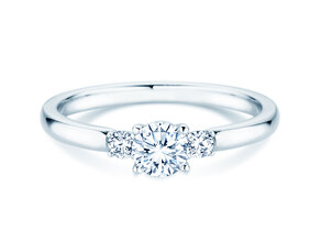Anillo de compromiso  en 9K oro blanco con diamantes 0,40ct G/SI