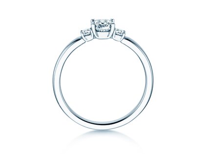 Anillo de compromiso  en 9K oro blanco con diamantes 0,40ct G/SI