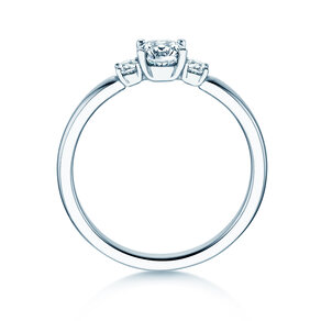 Anillo de compromiso  en 9K oro blanco con diamantes 0,40ct G/SI