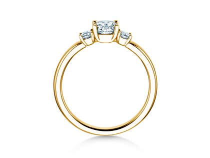 Anillo de compromiso Vivid Petite Diamond en 18K oro amarillo con diamantes 0,50ct G/SI