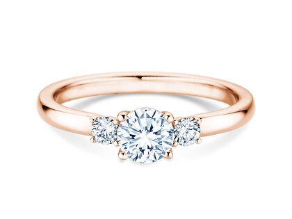 Anillo de compromiso  en 9K oro rosa con diamantes 0,50ct G/SI