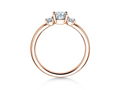 Anillo de compromiso  en 9K oro rosa con diamantes 0,50ct G/SI