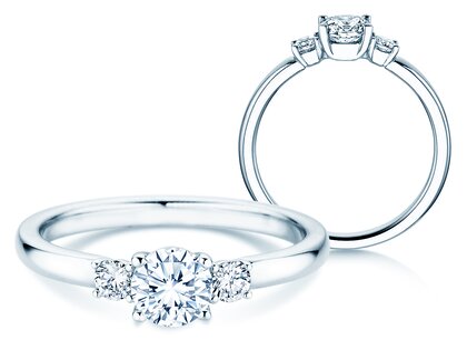 Anillo de compromiso Vivid Petite Diamond en 18K oro blanco con diamantes 0,50ct G/SI