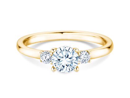 Anillo de compromiso Vivid Petite Diamond en 18K oro amarillo con diamantes 0,60ct G/SI