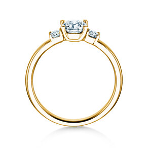 Anillo de compromiso Vivid Petite Diamond en 18K oro amarillo con diamantes 0,60ct G/SI