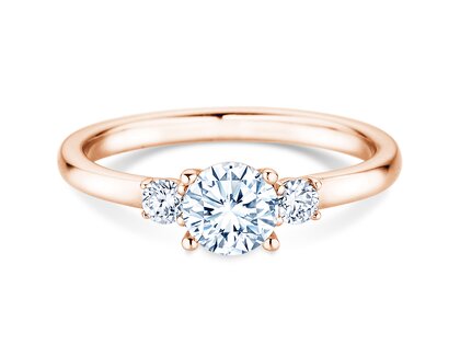 Anillo de compromiso Vivid Petite Diamond en 18K oro rosa con diamantes 0,60ct G/SI