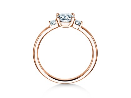 Anillo de compromiso Vivid Petite Diamond en 18K oro rosa con diamantes 0,60ct G/SI