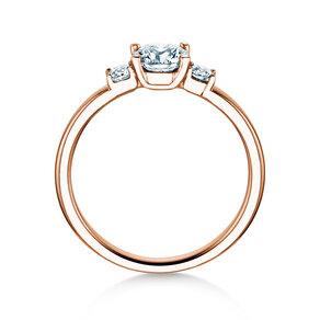 Anillo de compromiso Vivid Petite Diamond en 18K oro rosa con diamantes 0,60ct G/SI