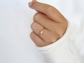 Anillo de compromiso  en 9K oro rosa con diamantes 0,10ct G/SI