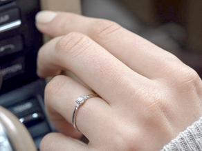 Anillo de compromiso Vivid Petite Diamond en platino 950/- con diamantes 0,30ct G/SI