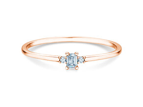 Anillo de compromiso  en 9K oro rosa con diamantes 0,10ct G/VS