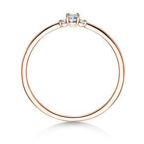 Anillo de compromiso  en 9K oro rosa con diamantes 0,10ct G/VS