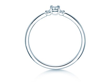 Anillo de compromiso Vivid Petite Emerald Cut