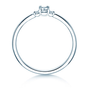 Anillo de compromiso Vivid Petite Emerald Cut