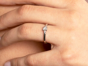 Anillo de compromiso  en 9K oro rosa con diamantes 0,31ct