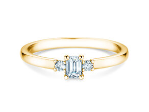 Anillo de compromiso  en 9K oro amarillo con diamantes 0,31ct G/VS