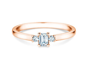 Anillo de compromiso  en 9K oro rosa con diamantes 0,31ct