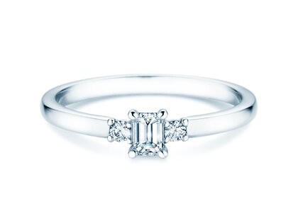 Anillo de compromiso  en 9K oro blanco con diamantes 0,31ct G/VS