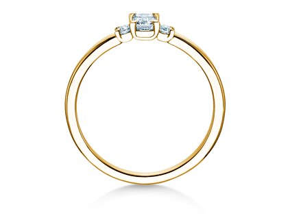 Anillo de compromiso  en 9K oro amarillo con diamantes 0,31ct G/VS