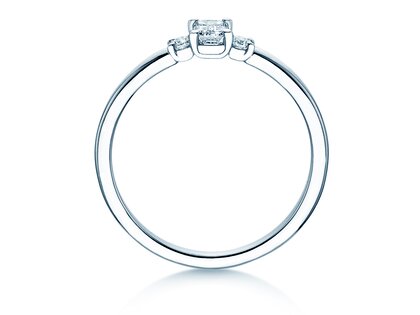 Anillo de compromiso  en 9K oro blanco con diamantes 0,31ct G/VS