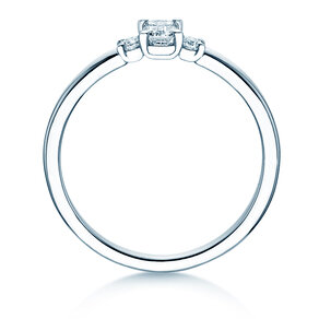 Anillo de compromiso  en 9K oro blanco con diamantes 0,31ct G/VS