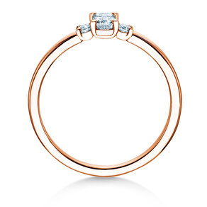 Anillo de compromiso  en 9K oro rosa con diamantes 0,31ct