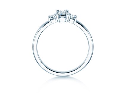 Anillo de compromiso  en 9K oro blanco con diamantes 0,40ct G/VS