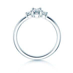 Anillo de compromiso  en 9K oro blanco con diamantes 0,40ct G/VS