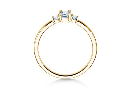 Anillo de compromiso  en 9K oro amarillo con diamantes 0,40ct G/VS