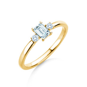 Anillo de compromiso  en 9K oro amarillo con diamantes 0,40ct G/VS