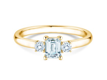 Anillo de compromiso  en 9K oro amarillo con diamantes 0,40ct G/VS