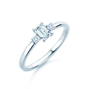 Anillo de compromiso  en 9K oro blanco con diamantes 0,40ct G/VS