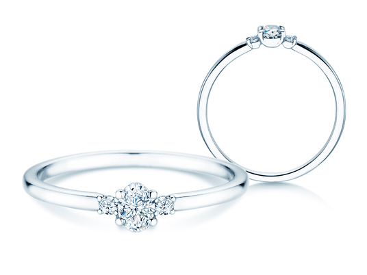 Anillo de compromiso Vivid Petite Oval Cut