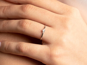 Anillo de compromiso Vivid Petite Radiant Cut en platino 950/- con diamantes 0,10ct G/SI