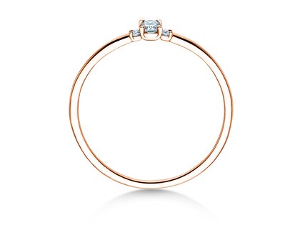 Anillo de compromiso Vivid Petite Radiant Cut en oro rosa