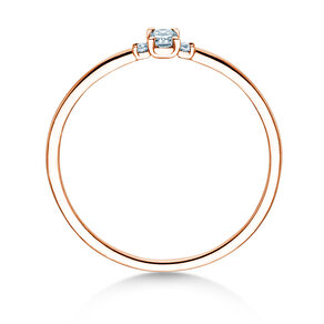 Anillo de compromiso Vivid Petite Radiant Cut en oro rosa