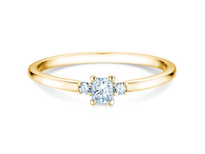 Anillo de compromiso  en 9K oro amarillo con diamantes 0,31ct G/SI