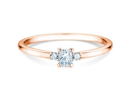 Anillo de compromiso  en 9K oro rosa con diamantes 0,31ct G/SI