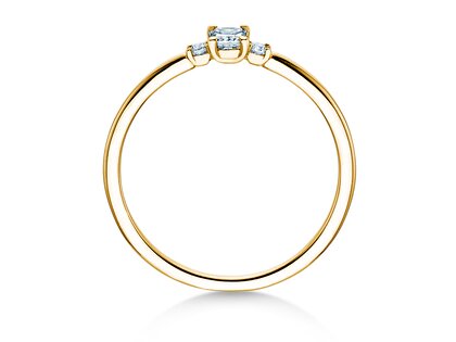 Anillo de compromiso  en 9K oro amarillo con diamantes 0,31ct G/SI